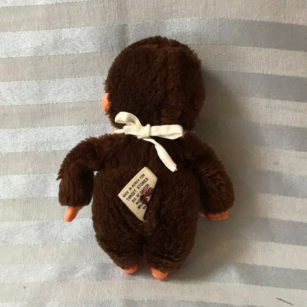 Collectible Vintage Blue-eyed 8" Freckled Monchhichi Plush Monkey with N… - Picture 2 of 11
